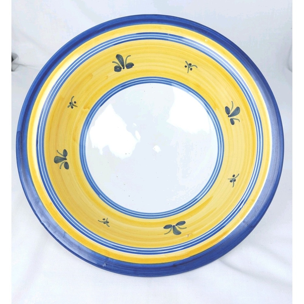 De La Cal Barreira Puenze 3"x9.5" Handmade Ceramic Pottery Pasta Bowl Spain